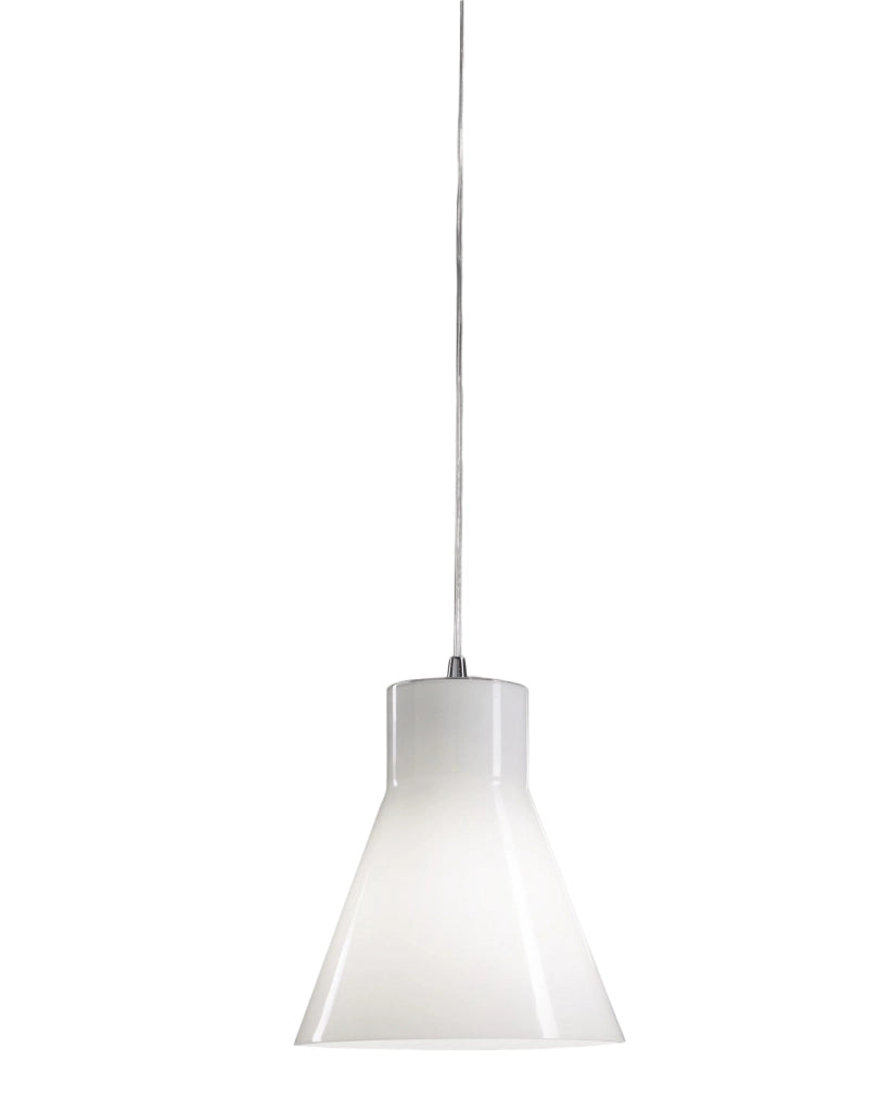 Diana Lampada a Sospensione in Metallo e Vetro Soffiato Finitura Cromo Design Elegante Attacco E27 230V Classe 2 Codice 2753-45-138