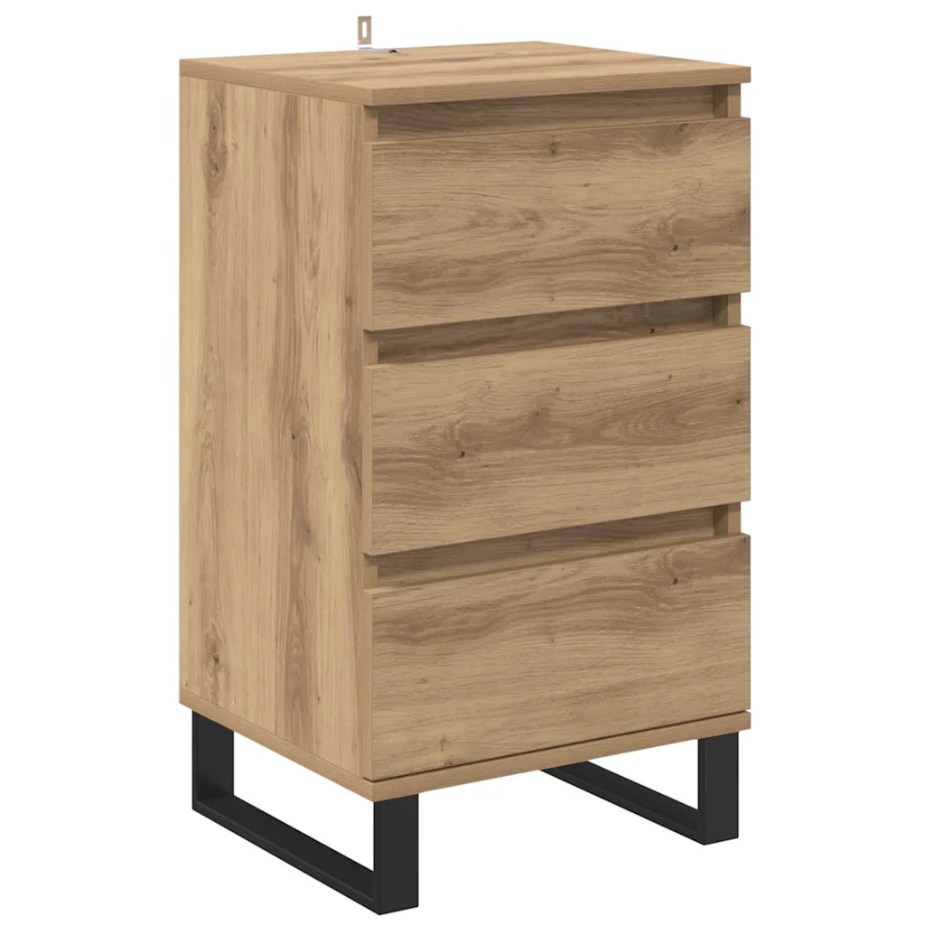 Credenza con Cassetto-Buffet-Armadio da cucina rovere artigianale Legno multistrato