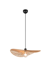 Lampada a sospensione, fibre naturali, D 58 cm, Laurine