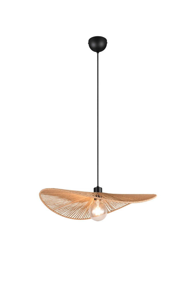 Lampada a sospensione, fibre naturali, D 58 cm, Laurine