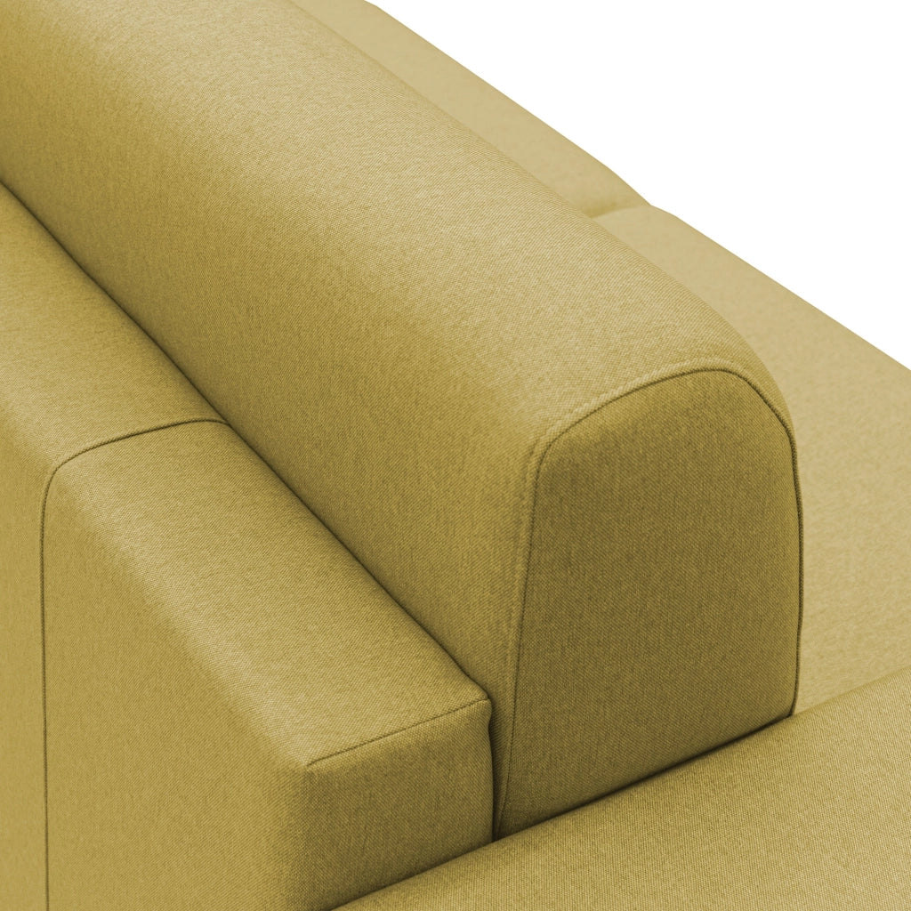 Chris Divano letto angolare 5 posti in tessuto impermeabile T13 248 cm Destro (mat. 120x197) giallo
