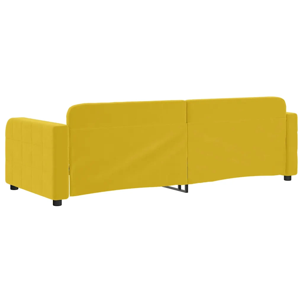 Letto da Giorno Giallo 80x200 cm in Velluto
