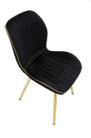 Sedia Paris Space Nera /Gold Set 2 Pz cm 46X58X77