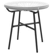 Tavolino da giardino ¨C zephmum ¨C Grigio, PE Rattan, 50x50x50