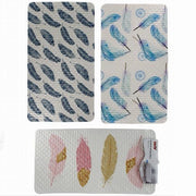 Trade Shop - Tappeto Tappetino Antiscivolo Per Bagno Arredo Fantasia Con Piume 38x70cm 59500 -