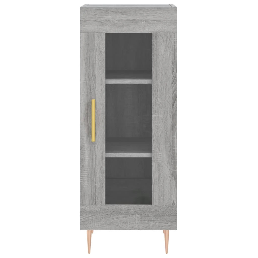 Buffet credenza cassettiera armadio mobile contenitore organizer cucina soggiorno salotto rovere Sonoma alto 34,5 x 34 x 180 cm legno ingegnerizzato grigio 02_0035217