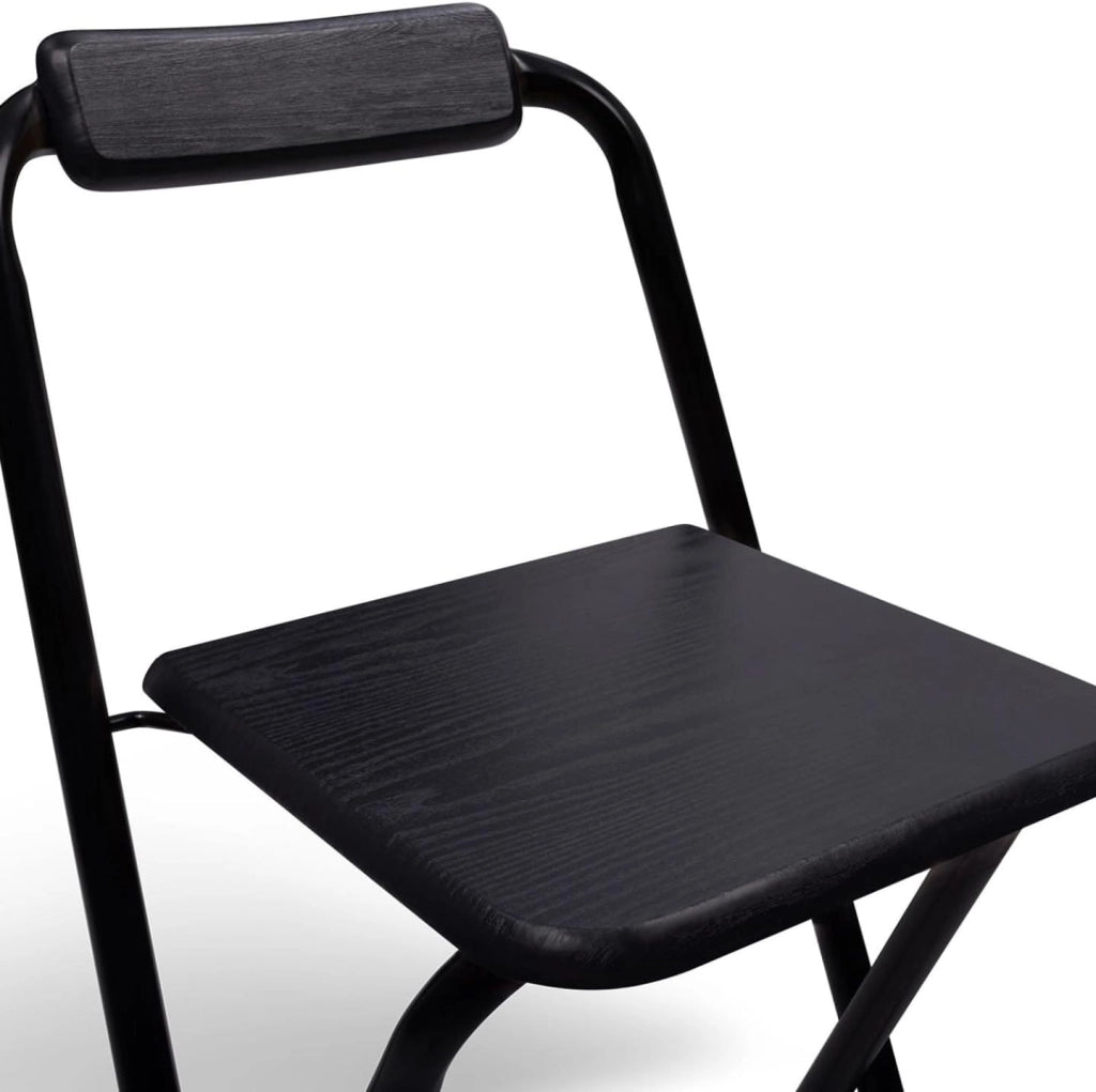 Set di 4 sgabelli da bar pieghevoli DELSON neri