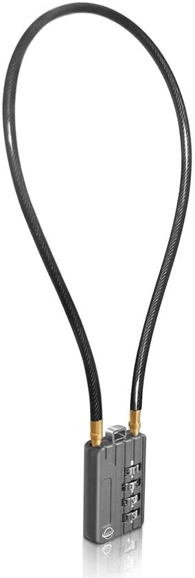 Cassaforte 4 cifre con cavo robusto da 50 cm per scatole di scuola, caschi, armadietti, cassetti degli attrezzi, borse, zaini, nero, 1 pezzo