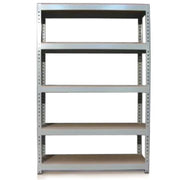 Scaffale in Acciaio Senza Bulloni Q-Rax Grigio Largo 120cm per Magazzino e Box