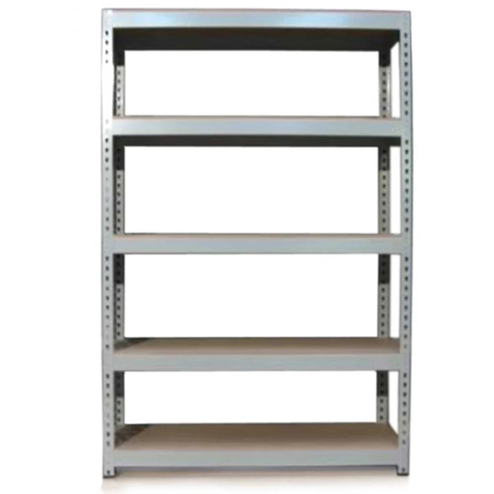 Scaffale in Acciaio Senza Bulloni Q-Rax Grigio Largo 120cm per Magazzino e Box