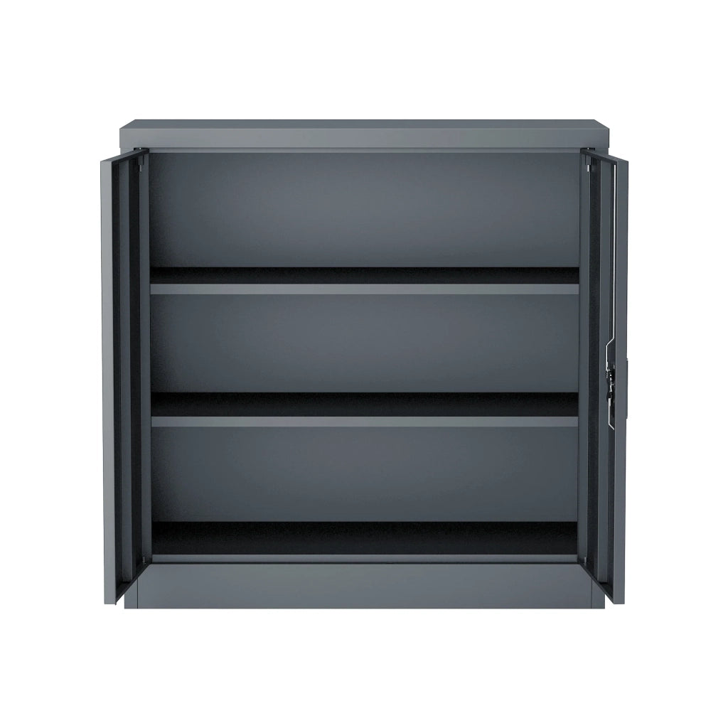 Armadio da ufficio armadietto da ufficio mobile contenitore per soggiorno ufficio camera da letto officina acciaio laccato 90 x 40 x 90 cm grigio scuro 03_0006322