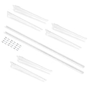Kit per Fissaggio Mensole 330 mm in Acciaio Emuca Bianco