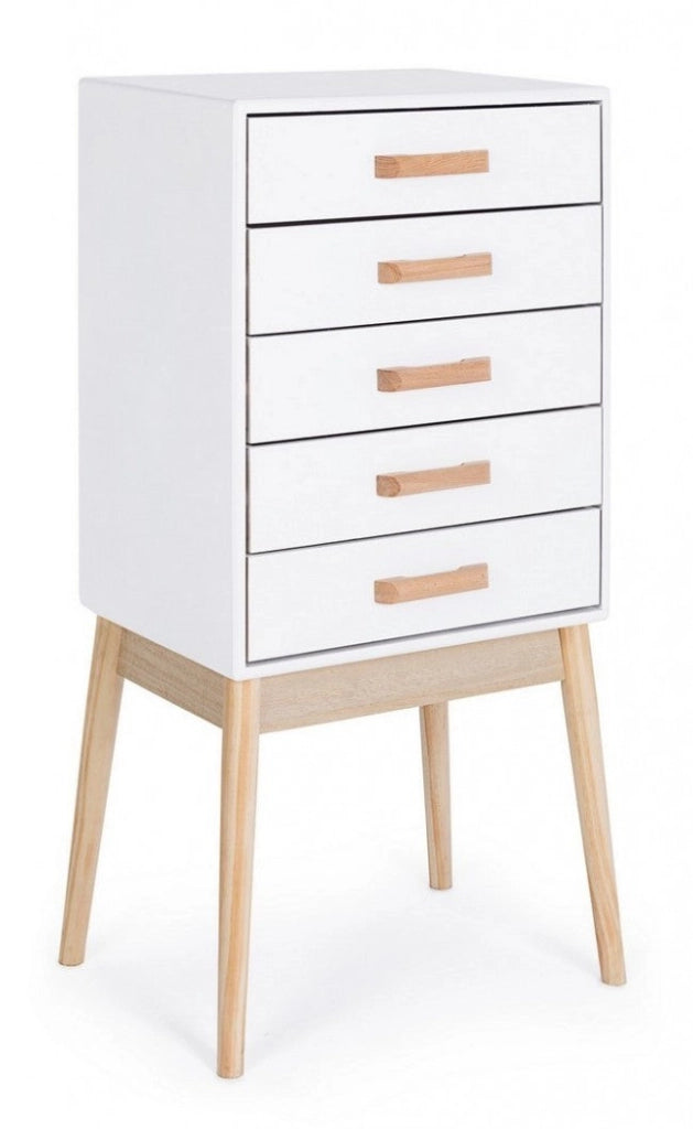 Cassettiera 5 Cassetti Ordinary Bianco in Legno