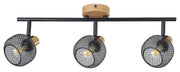 Plafoniera spot Grendel faggio/nero E14 3x40W Rabalux