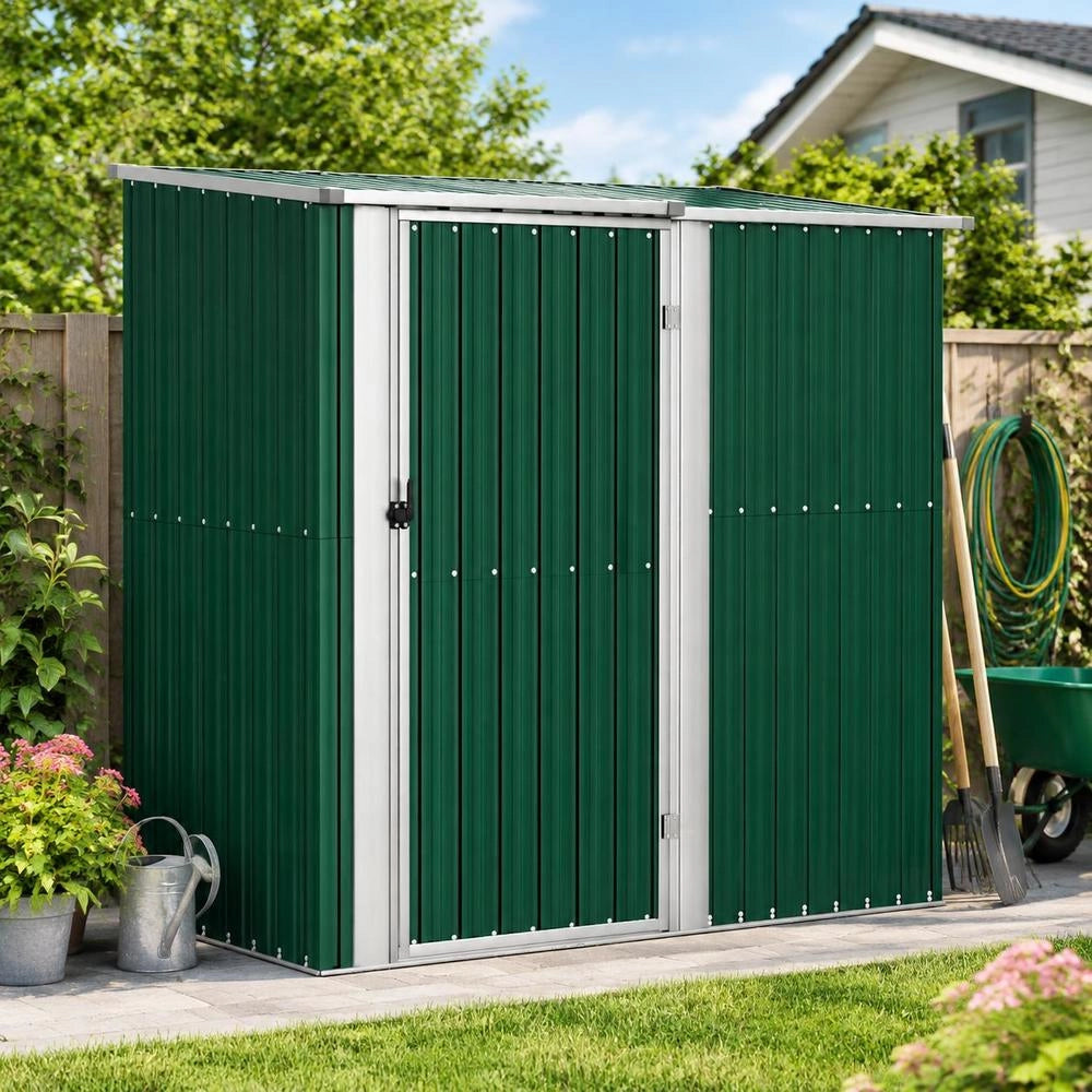 Garden Shed, Green, 180.5x97x209.5 Cm, Galvanized Steel