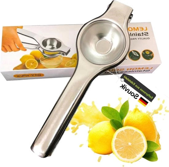 Citruspers in acciaio inossidabile - Manuale per limoni e arance, resistente alla lavastoviglie, massima produzione di succo