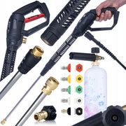 Pistola Alta Pressione Pro Clean Gun PCG1 – Set con Lancia e Schiumogeno 1000ml | 5 Ugelli | Pressione Max 4000 PSI