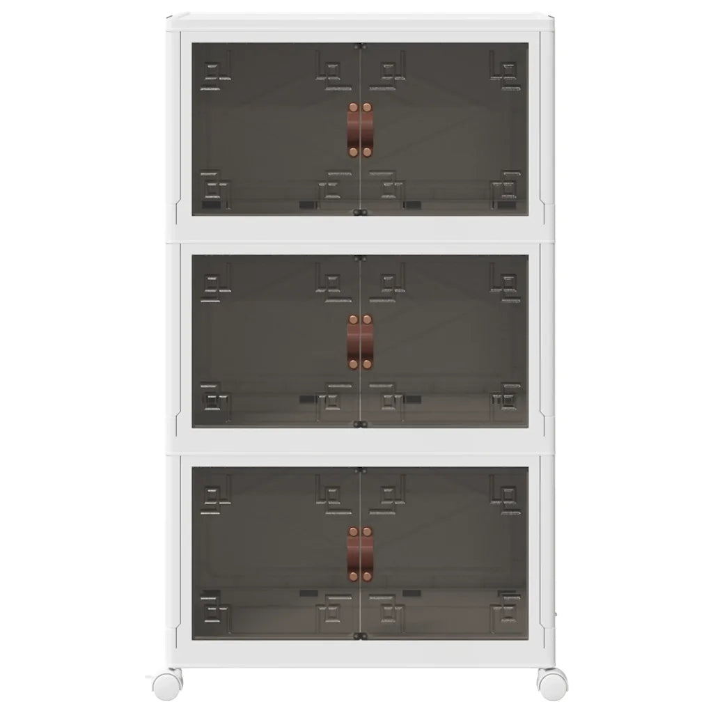 Scatola Portaoggetti con Ruote 3 Livelli 75 L 64x39,5x110,5 cm 4012370