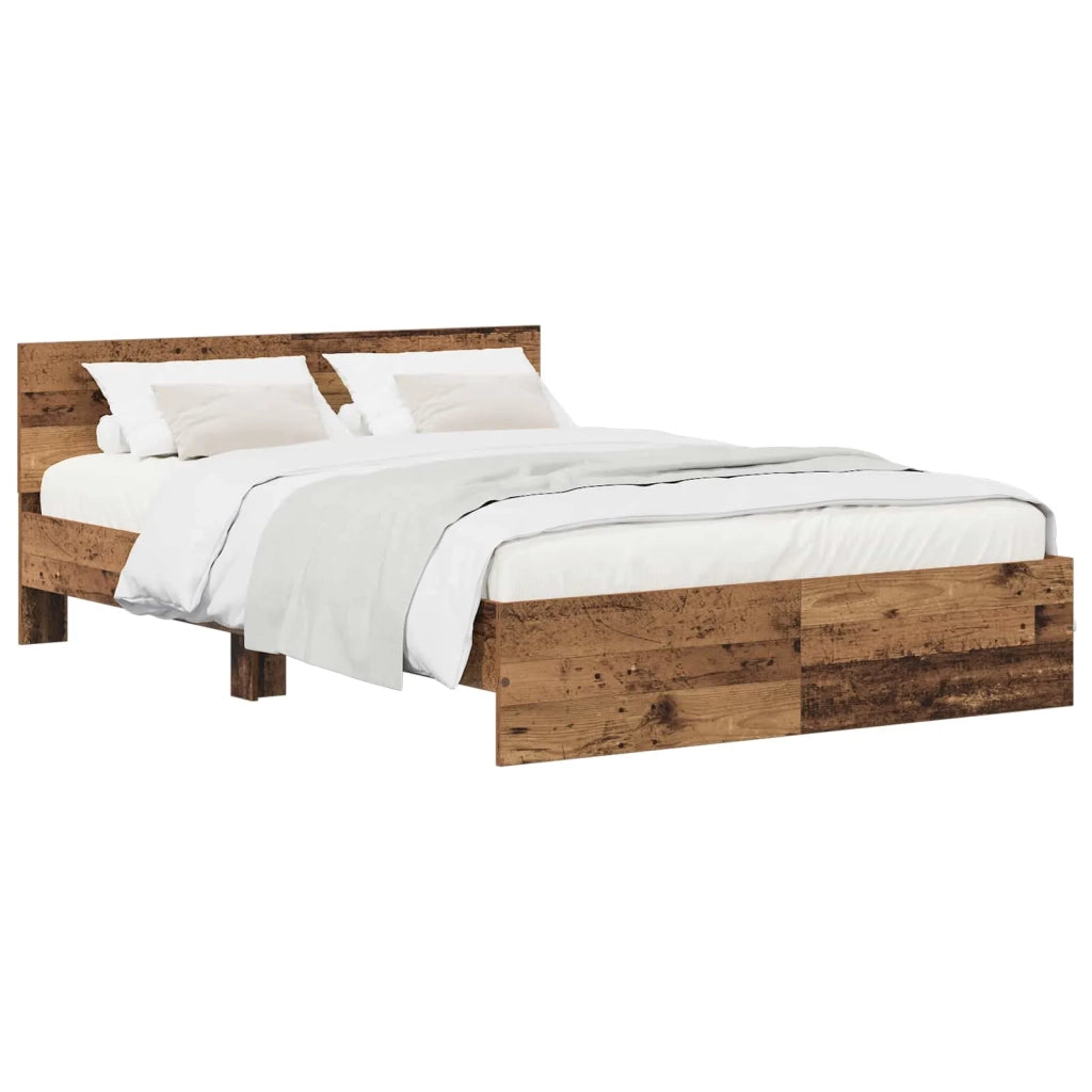 Struttura letto con testata Legno antico 160 x 200 cm 3445771