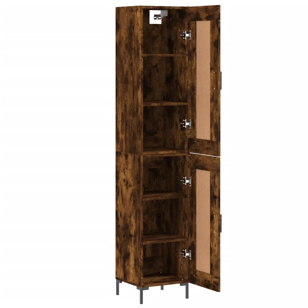 Buffet credenza cassettiera mobiletto mobile contenitore organizer cucina soggiorno salotto alto 34,5 x 34 x 180 cm legno ingegnerizzato marrone 02_0033229