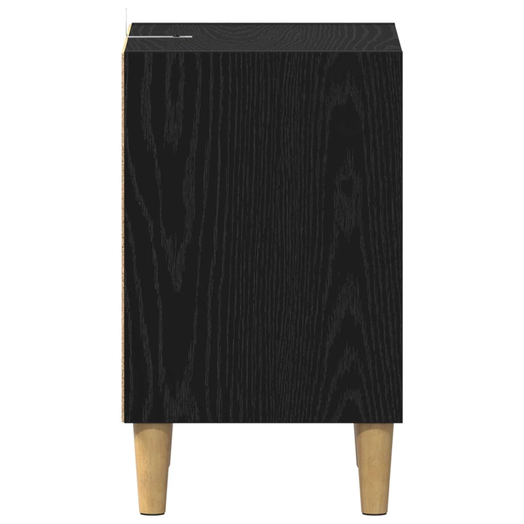 Armadio letto dal design moderno con spazio di archiviazione ottimizzato 40 x 30 x 50 cm in legno ingegnerizzato rovere nero 02_0058396