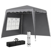 Tenda da giardino pieghevole pop-up ¨C Zephmum ¨C 2.89x2.89m, grigio, protezione UV50+