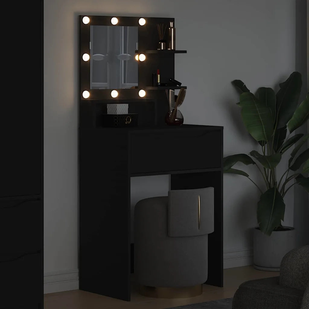 Tavoli da Trucco per Camera da Letto Nero 80 x 39,6 x 135 cm 888988