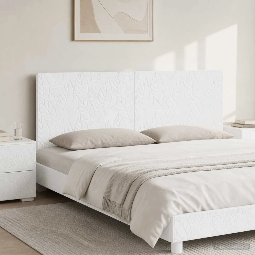 Testiera da Muro DELFT Bianco Legno ingegnerizzato 897175