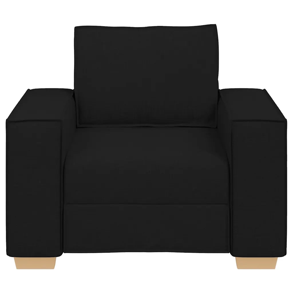 Poltrona | Sedia Relax Divano Nero 100x78x84 cm Tessuto