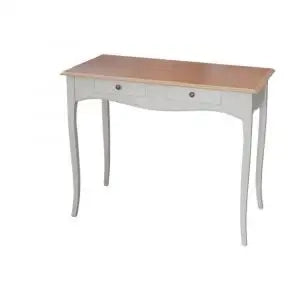 Scrivania scrittoio in legno Shabby chic bianco e naturale mod Linda