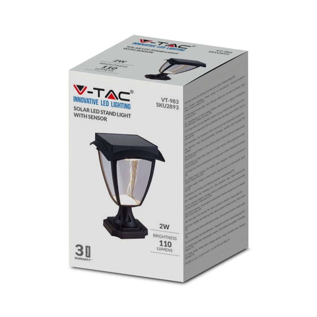Lampada da supporto solare a LED da 2W Black Body 3000K+6000K