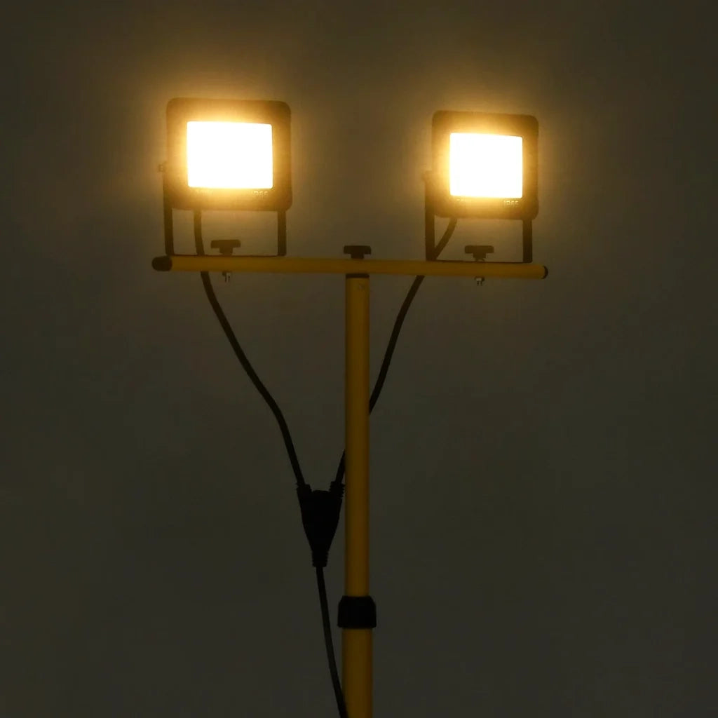 Faretto a LED con Treppiede 2x30 W Bianco Caldo CFW1534572