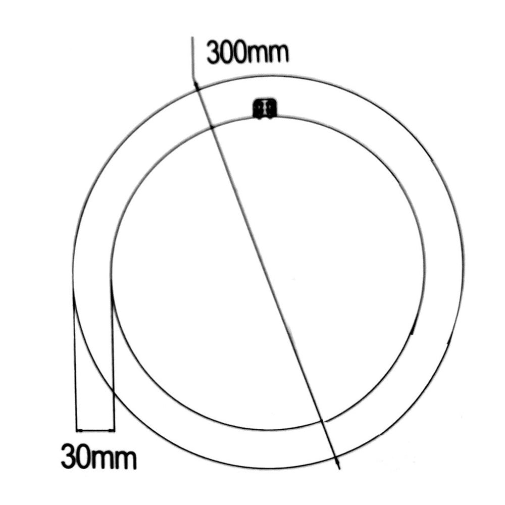 Trade Shop - Neon Circolare Disco Lampada Circolina Lampadina 32w G10q 30cm 300mm Luce Fredda -
