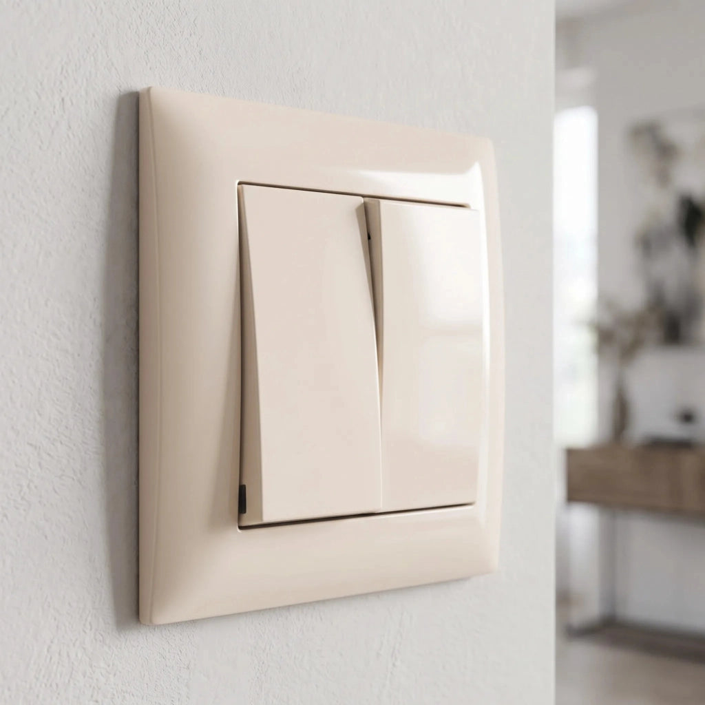 Interruttore Doppio Oste Jnh007-w Beige