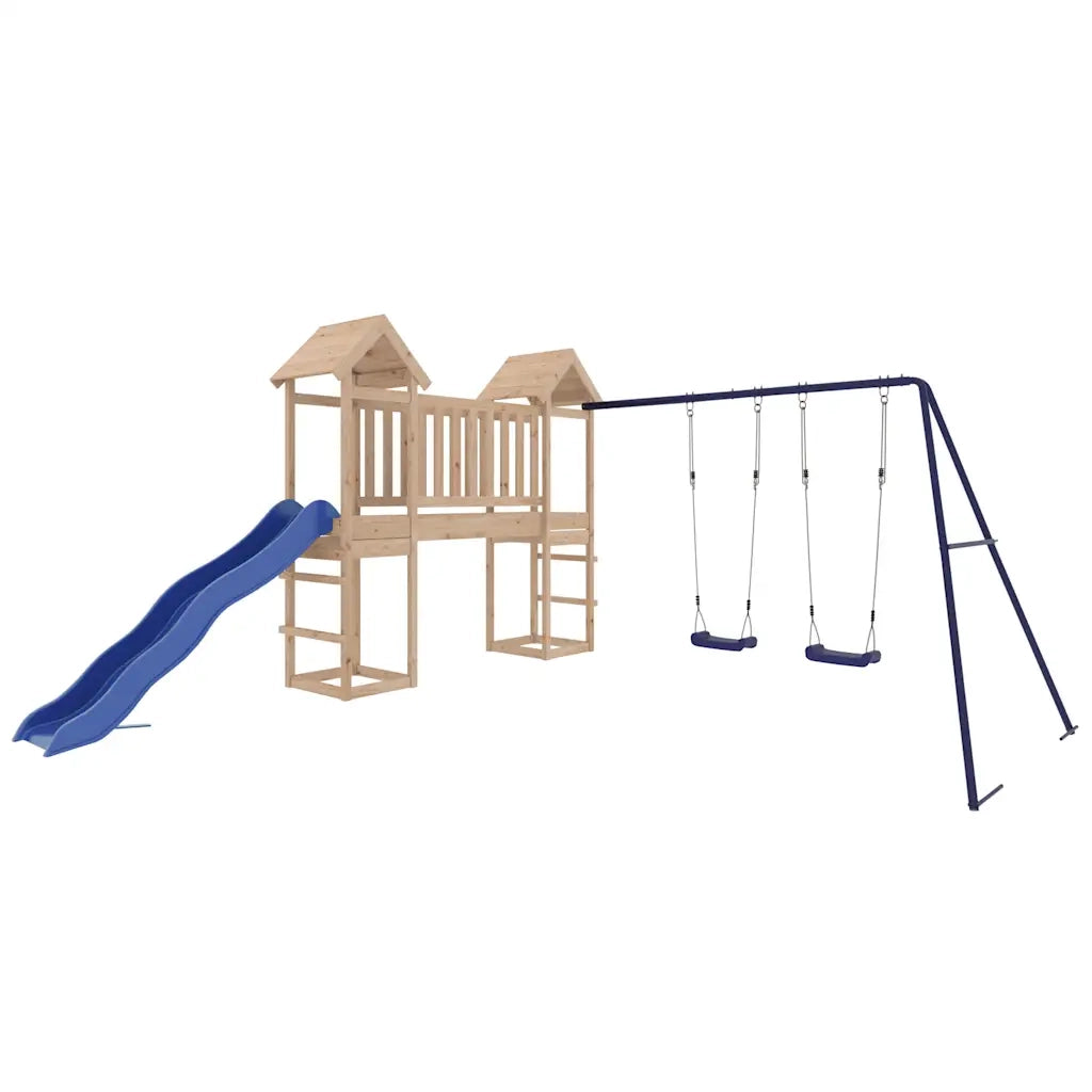 Set da Gioco da Esterno in Legno Massello di Pino