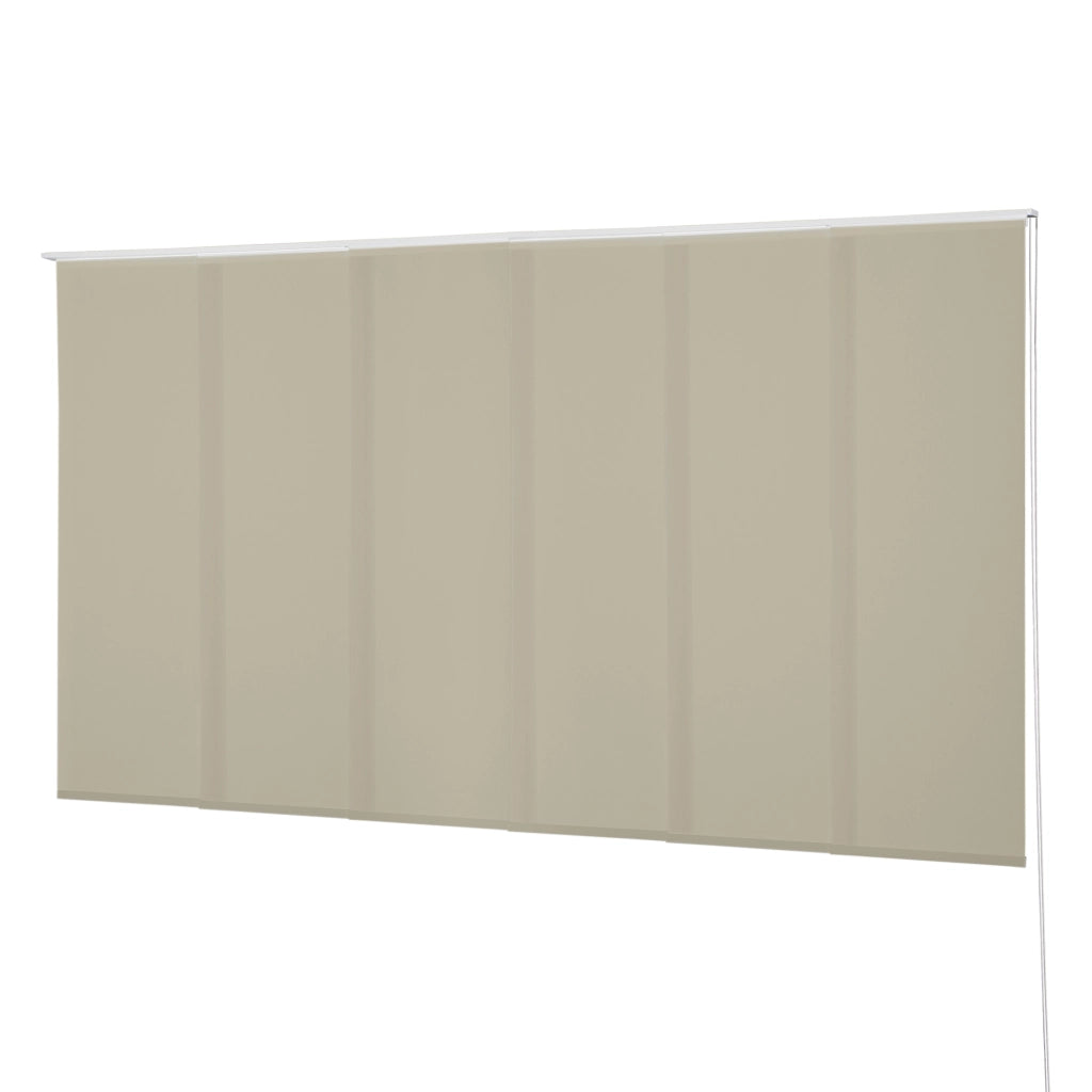 VIEWTEX Kit di pannelli giapponese (binario e pannelli) Screen - Grado di apertura 10% - Linen Sabbia 285 cm - Made in Europe - 5 anni di garanzia