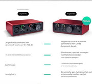 Interfaccia Audio USB - Ideale per Registrazioni e Podcast - Qualità Professionale di Studio