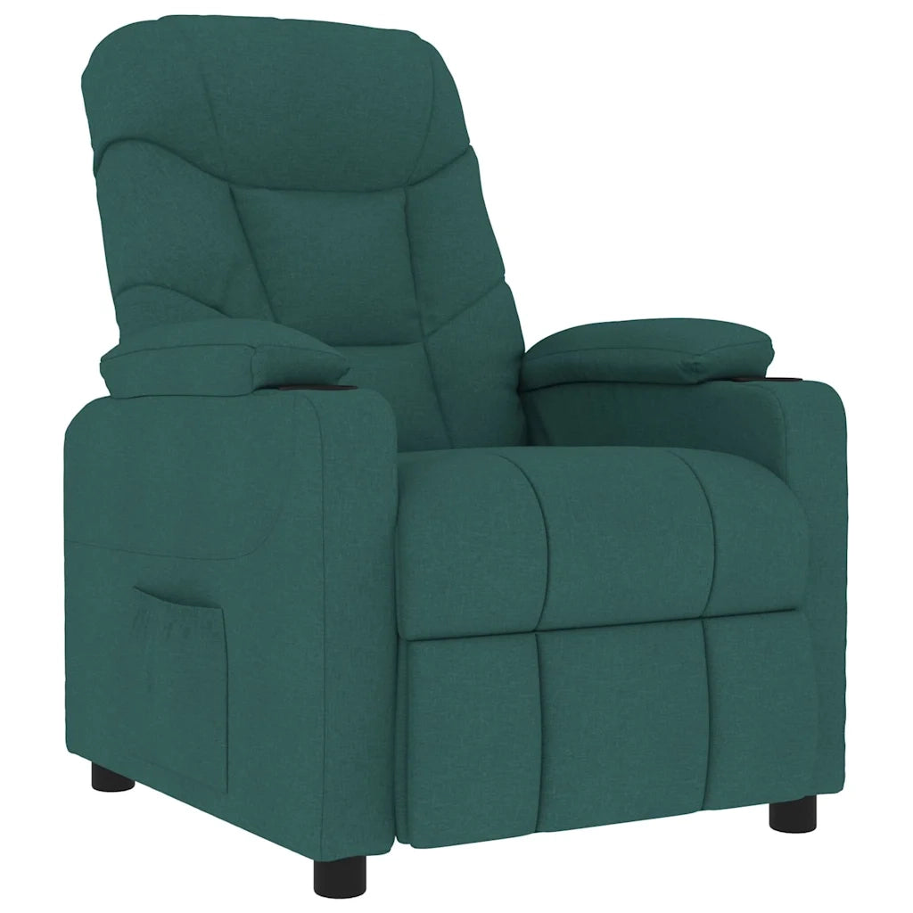 Divano Sedia-Poltrona Massaggiante Verde Scuro in Tessuto 194516