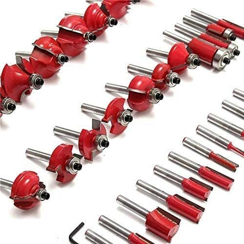 SET 35 PZ FRESE LEGNO FRESE PER SCANALARE GAMBO 6 mm FRESATRICE PANTOGRAFO