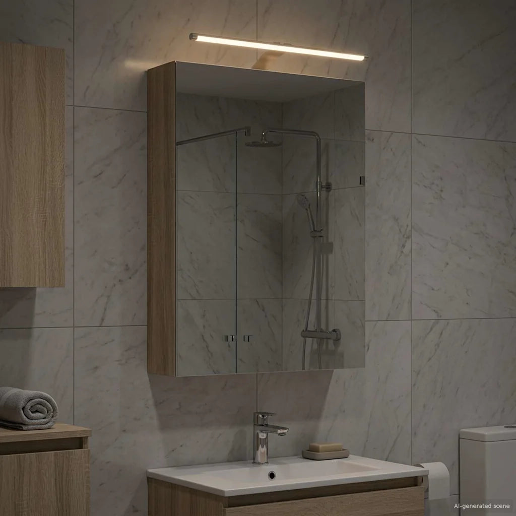 Mobiletto per specchio da bagno Rovere Sonoma 50 x 14,5 x 70 cm 889049