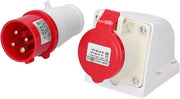 Connessione Industriale 3-fasi 4-pins, Protezione Acqua, Isolamento, Contatto Ronde, 380V-415V, 16A