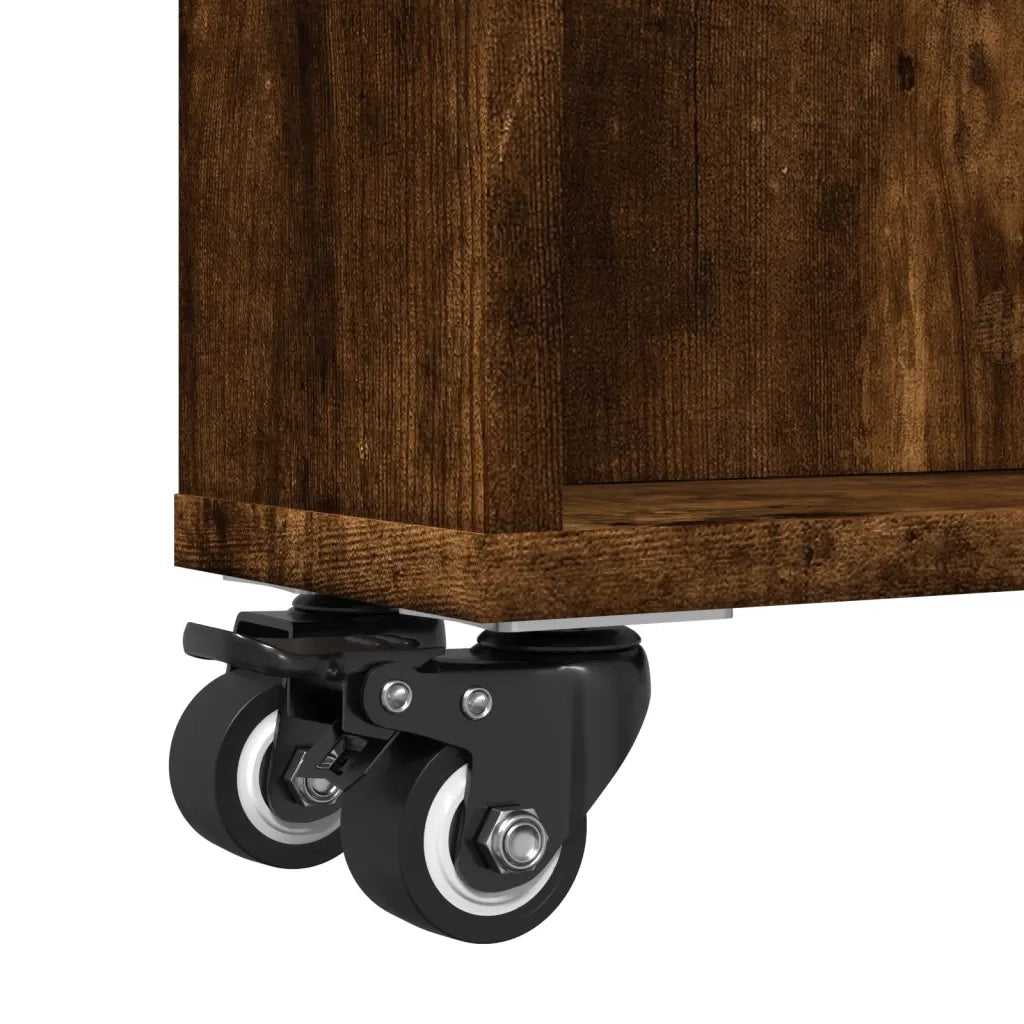 Carrello Stretto Rovere Fumo 48x13x68 cm in Truciolato 855227