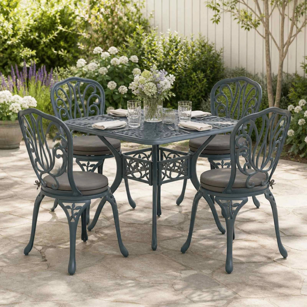 Cuscini per Sedia in 4 Pezzi SOEST 4 pz 100% Poliestere 946337