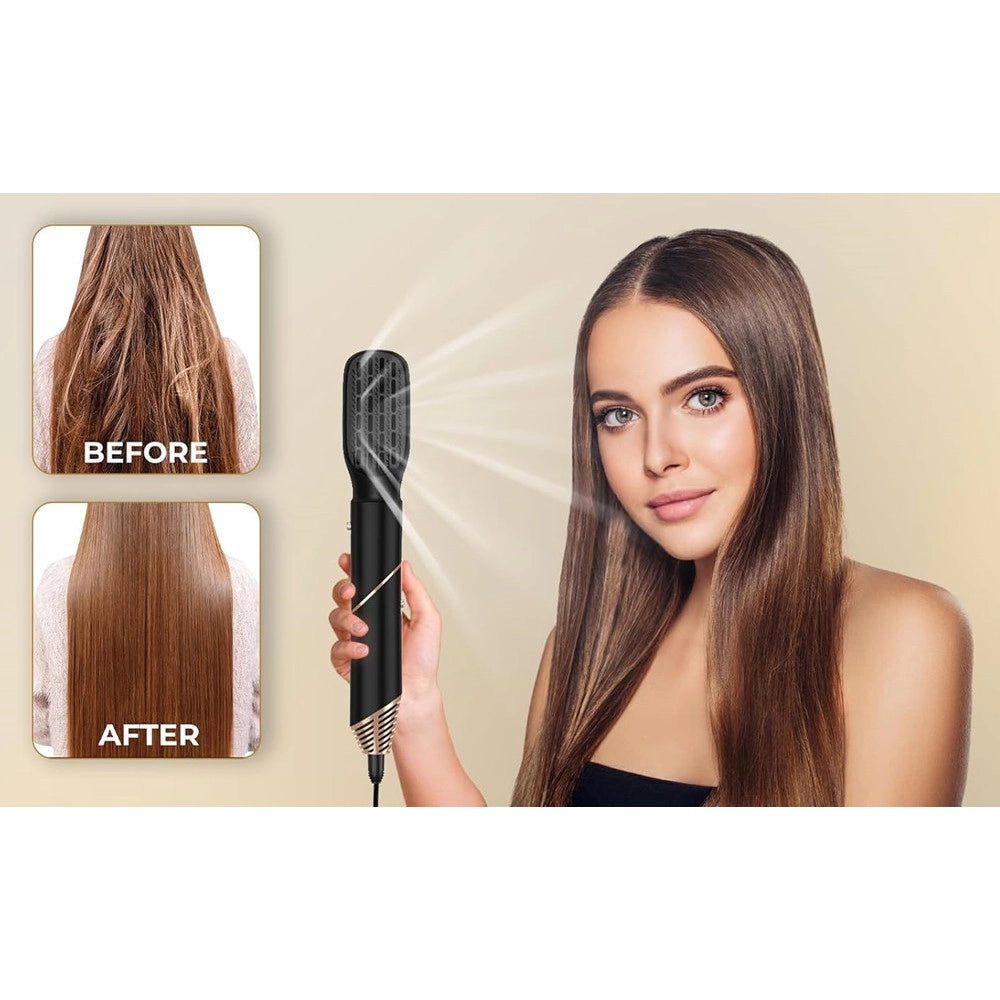 Trade Shop - Asciugacapelli Spazzola Ad Aria Calda Arricciacapelli 6in1 Multifunzione Styling Diffusore -