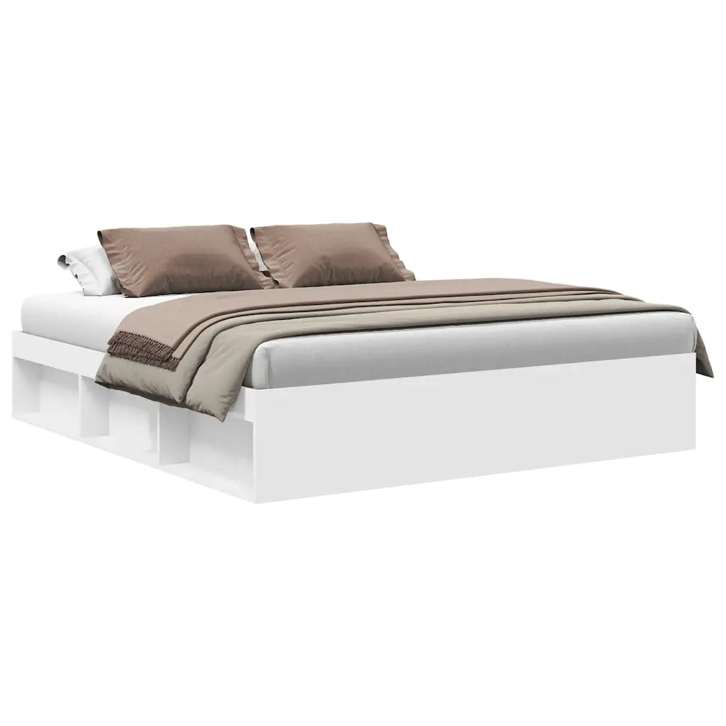 Letto matrimoniale | Letto per adulti | Giroletto Bianco 200x200 cm