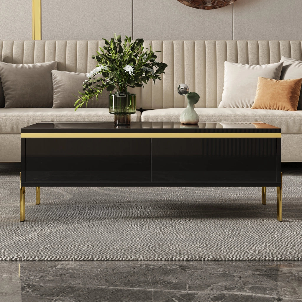 TAVOLINO DA CAFFÈ 100 x 50 x 36 cm Nero in truciolare
