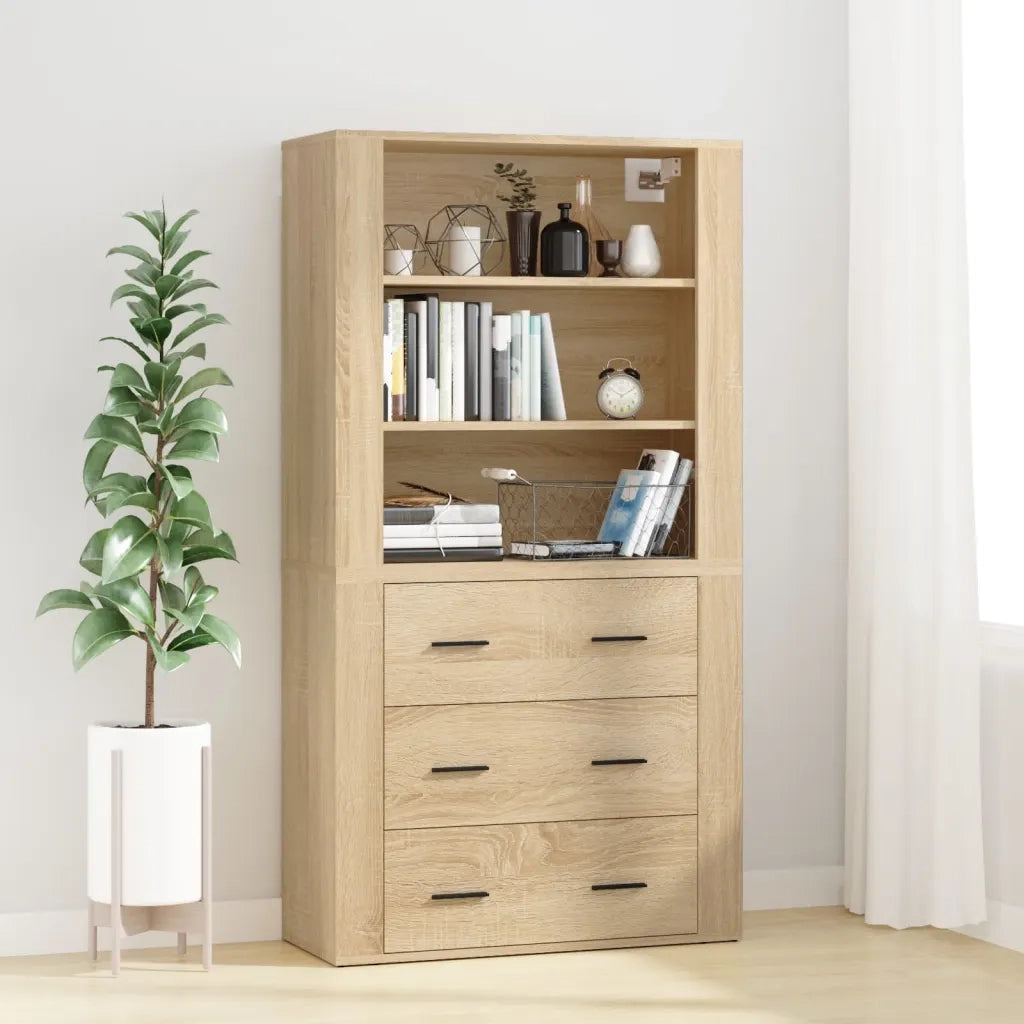 Credenza | Madia | Buffet da pranzo | Armadio da pranzo Rovere Sonoma in Legno Multistrato
