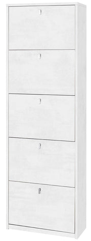 KIT SCARPIERA 5 ANTE A RIBALTA H190 L63 P29 Cm FINITURA BIANCO OSSIDO SARMOG Sk565k