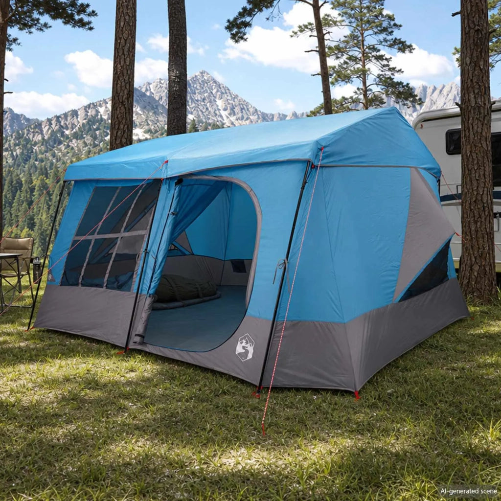 Tenda familiare con telo da pioggia resistente all'acqua Blu 42042247