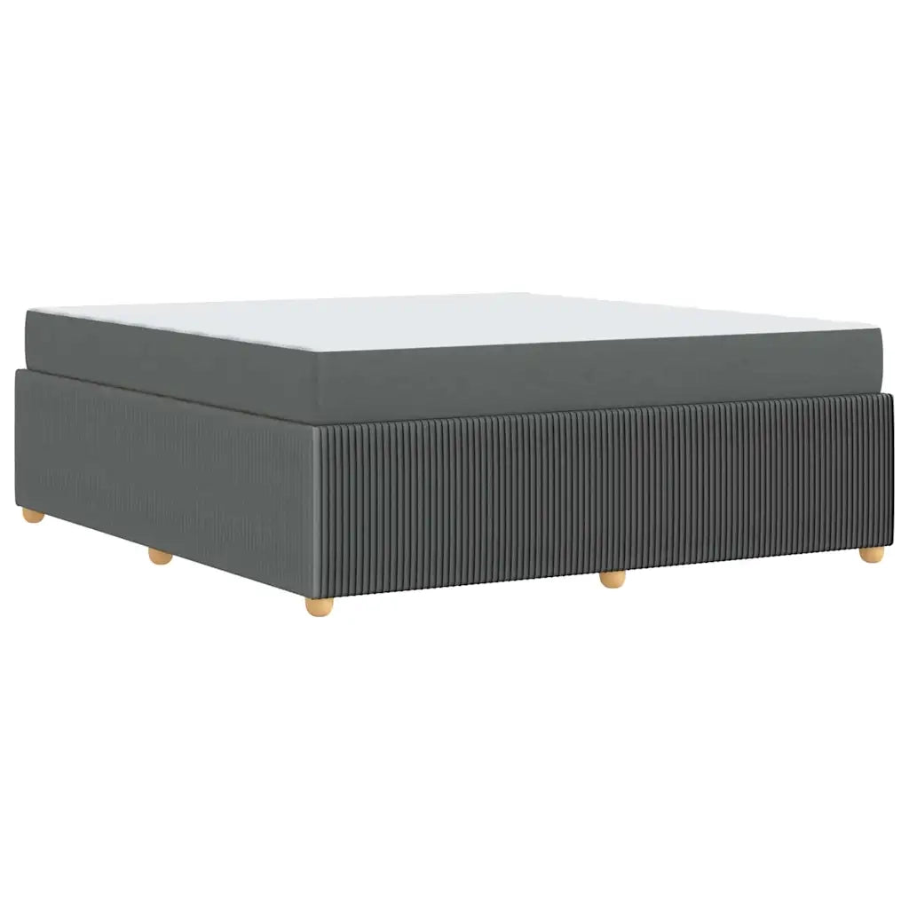 Struttura del letto Grigio scuro 180 x 200 cm Tessuto